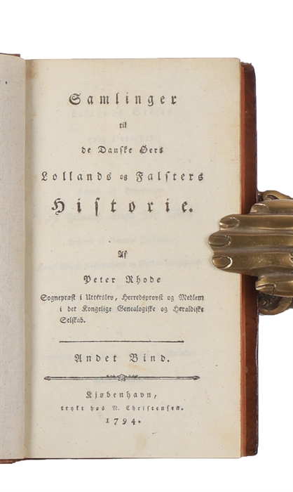 Samlinger til de Danske Øers Laalands og Falsters Historie. Bind 2 kun. 