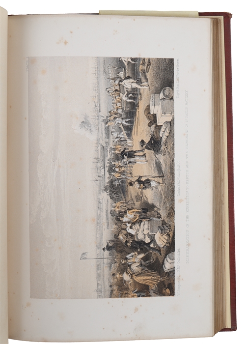 The Campaign in the Crimea: An Historical Sketch. Illustrated by Forty Plates (+ Forty Plates) from Drawings taken on the Spot by William Simpson. (First-) Second Series. 2 vols. London, Colnaghi a. Longman.., 1855-56.