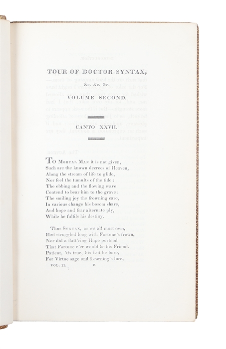 The Tour of Doctor Syntax, In Search of the Picturesque. A Poem. Eight Edition (1819) + The Second Tour of Doctor Syntax, In Search of Consolation; A Poem. Volume Second. Second Edition 1820 + The Third Tour of Doctor Syntax, In Search of a Wife. A Po...