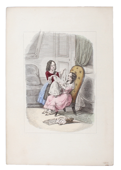 Les jeux de la Paupée. Conversations d'une petit Fille avec sa Poupée. Mêlées de Contes, Fables et Historiettes. Paris, Amédée Bédelet, n.d. (around 1860).