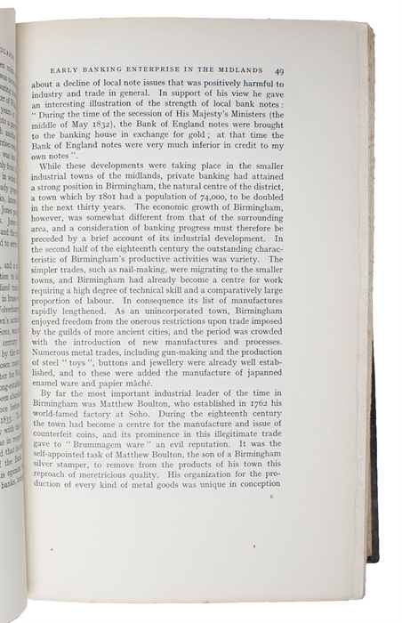 A Hundred Years of Joint Stock Banking. With a Foreword by The Right Honourable Reginald McKenna.