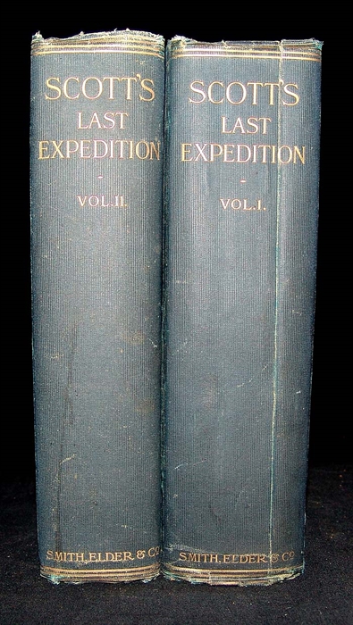Scott's Last Expedition. In two Volumes. Vol.I. Being the Journals of Captain R.F. Scott. Vol. II. Being the Reports of the Journeys & the Scientific Work undertaken by E.A. Wilson and the Surviving Members of the Expedition. Arranged by Leonard Huxle...