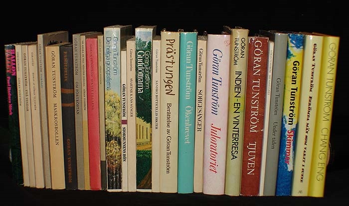 Komplet samling af Tunströms værker i bogform i originaludgaver alle i orig. bd. Sthlm., Lund, Uddevalla, Ungern, Göteborg m.v., 1958 - 1998. 27 bind.