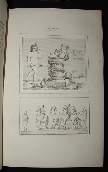 Herculanum et Pompéi. recueil Général des Peintures Bronzes, Mosaiques, Etc. Découverts jusquá ce Jour, et reproduits d'apres le Antichita di Ercolano, il Museo Borbonico, et tous les Ouvrages analogues. ASugmenté de Sujets inédits, Gravés au Trait ...