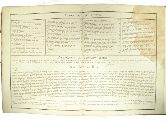 Atlas Méthodique et Elémentaire de Géographie et d'Histoire. Dedié a Monsieur le President Hénault (and) Atlas Historique et Geographique. (Together 3 vols.).