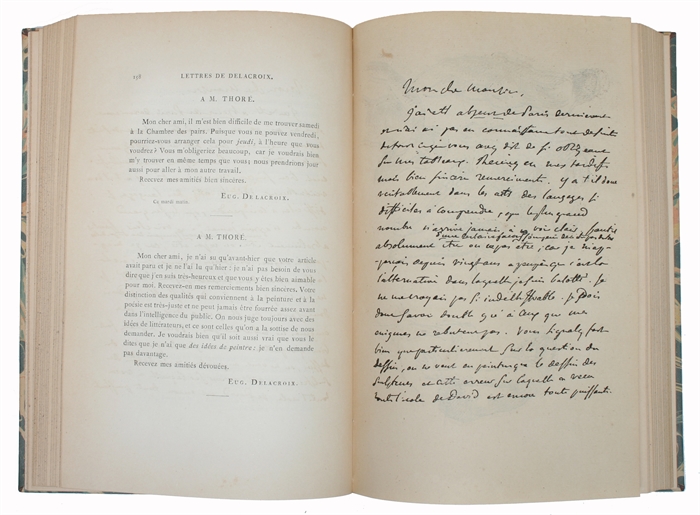 Lettres de Eugène Delacroix (1815 à 1863). recueillies et publiees.Avec fac-similes de lettres.