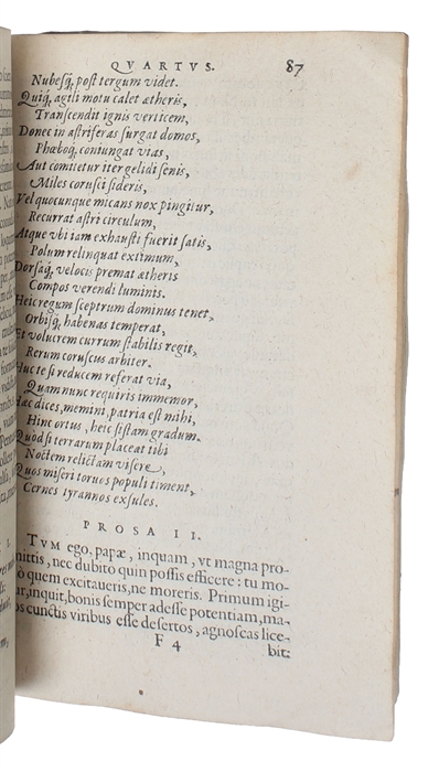 De consolatione Philosophiae. Libri quinque. Ioh. Bernartius recensuit, & commentario illusravit. & De consolatione Philosophiae. Libri V. nunc denuò Variis lectionibus & Notio illustrati À Theodoro Sitzmano. Quibus subiunctus  & Theodori Pulmani de Me...