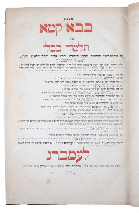 Baba kamo Talmud Bably. Tom II.