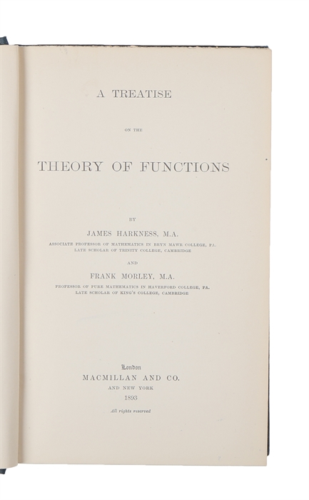 A Treatise on the Theory of Functions.