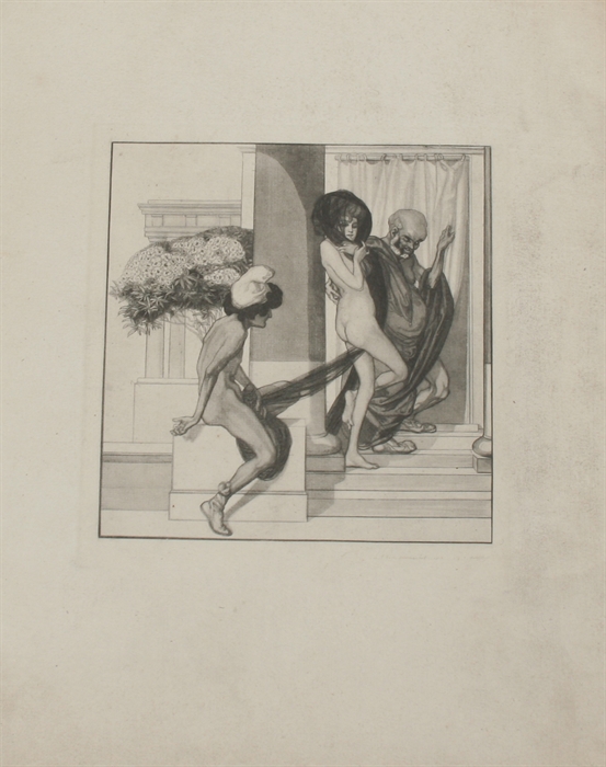 8 erotic heliogravures from "Bilder aus dem Boudoir der Madame C.C."