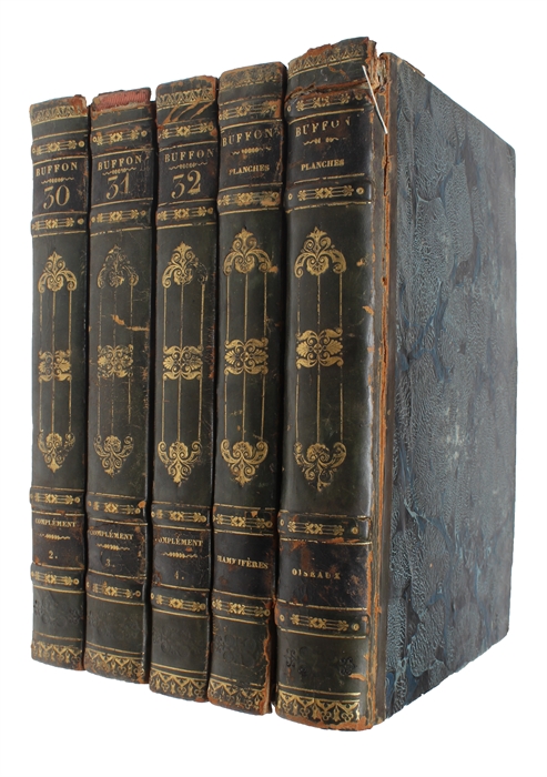 Oeuvres complétes de Buffon mises en Ordre et précédées d'une notice historiques par M.A. Richard suivies de deux Volumes sur les Progrès des Sciences physique et naturelles depuis la Mort de Buffon par M. le Baron Cuvier. 32 vols. (+) 2 vols of plate...