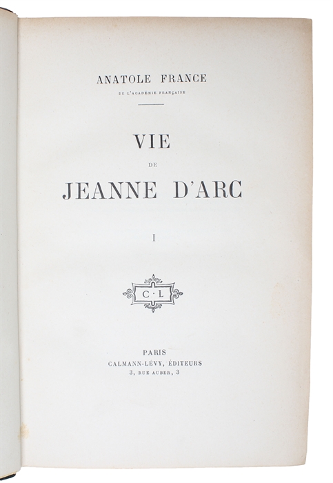 Vie de Jeanne D'Arc. 2 Vols.