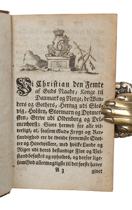 Kong Christian den Femtes Norske Lov paa nÿe oplagt ved Johannes Boppenhausen.