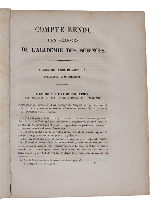 Fixation des images qui se forment au foyer d'une chambre obscure. (Seance du Lundi 7 Janvier 1839).  (+) Le Daguerréotype. (Seance du Lundi 19 Aout 1839).