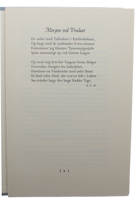 Ødemarken (Odemarken) og andre Digte. Paa dansk ved Kai Friis Møller og Tom Kristensen. (The Waste Land and Other Poems. Translated into Danish by Kai Fris Møller and Tom Kristensen).