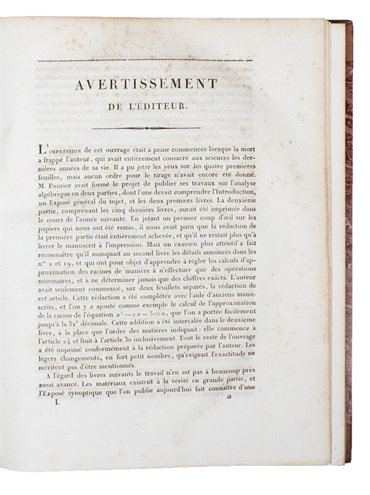 Analyse des Équations Déterminées. Premiere Partie (Livre Premiere- Deuxieme, all published).