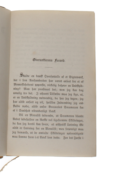 Decameron. Oversat fra Italiensk af Alfred Flinch. 1.-(2.) Del. 2 Bd.