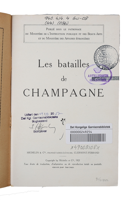 Guides illustres Michelin des Champs de Bataille.