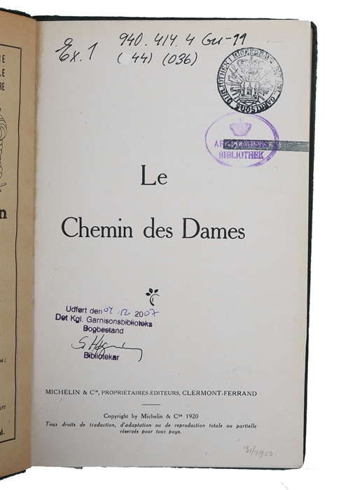 Guides illustres Michelin des Champs de Bataille.