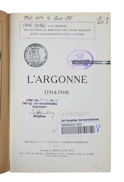 Guides illustres Michelin des Champs de Bataille.