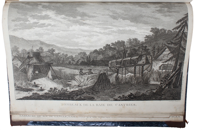 Voyage de La Pérouse autour du Monde, publié conformément au Décrets du 22 Avril 1791, et rédigé par M.L.A. Milet-Mureau. 4 Vols. + Atlas.