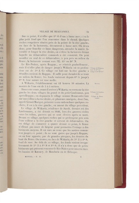 Manuel de la Navigation a la Cote occidentale d'Afrique. 3 Vols. + Atlasvol. (Vues de Côtes).