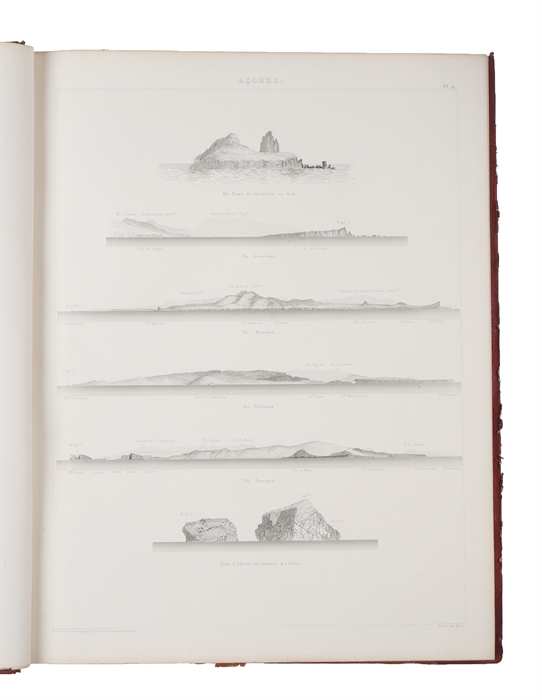 Manuel de la Navigation a la Cote occidentale d'Afrique. 3 Vols. + Atlasvol. (Vues de Côtes).