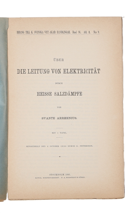 Über die Leitung von Elektricität durch Heisse Salzdämpfe