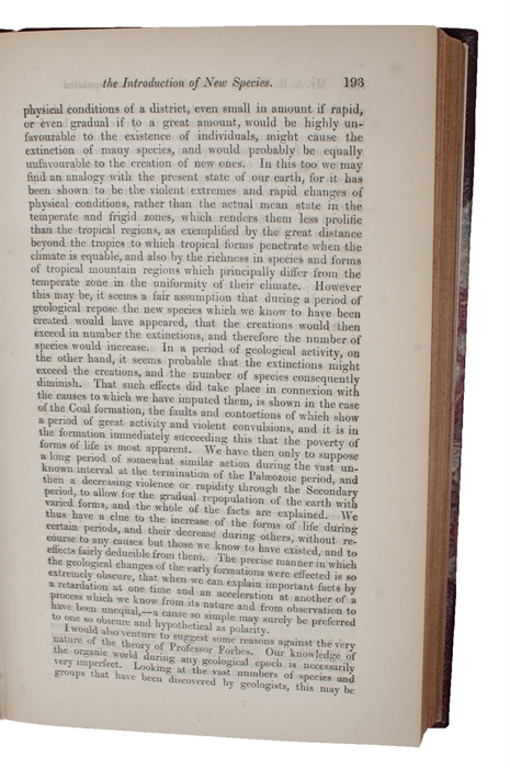 On the Law which has Regulated the Introduction of New Species. [In: The Annals and Magazine of Natural History. Second Series, Volume 16].