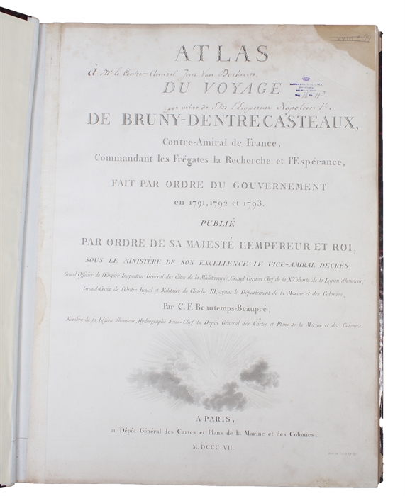Voyage... envoye a la Recherce de la Perouse. 2 tomes + atlas.