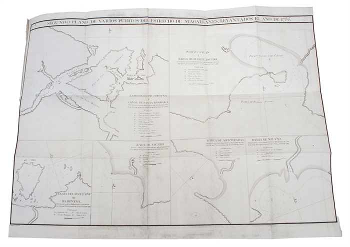 Relacion del último Viage al Estrecho de Magallanes de la Fragata de S.M. Santa Maria de la Cabeza en los an(n)os de 1785 y 1786. Extracto de todos los anteriores desde su descubrimiento impresos y MSS. Y Noticia de los Habitantes, Suelo, Clima y Prod...