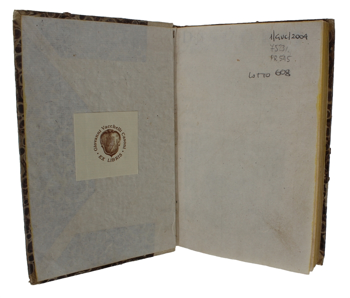 Discorsi, morali, politici, et militari. Tradotti dal sig. Girolamo Naselli lingua Francese nell' Italiana. Con un Discorso se is forastiero si deue admettere alla administratione della Republica. All'Illustriss. & Eccell. Sig. Don Cesare d'Este.