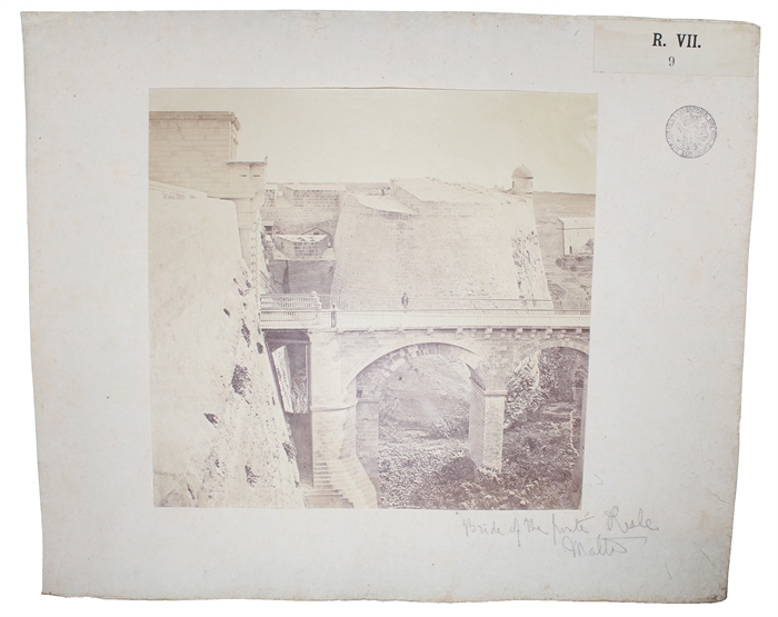 Original photograph of the Bridge of the Porta Reale, Valletta, Malta.