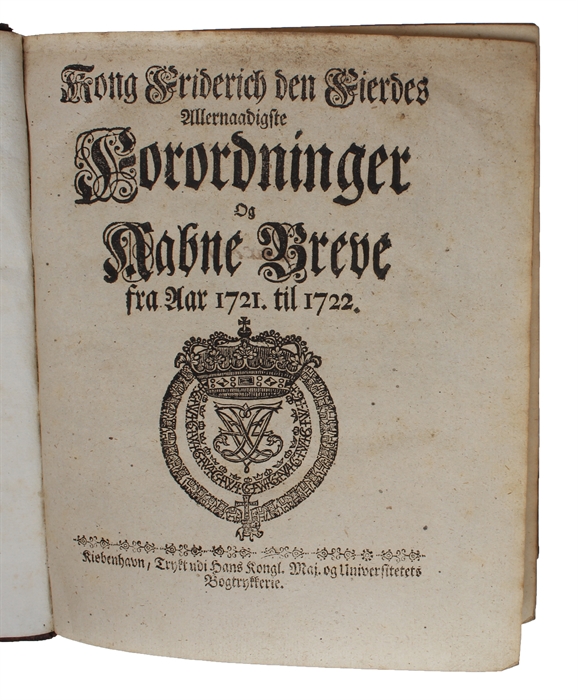 Forordninger og Aabne Breve for Aar 1699-1773.