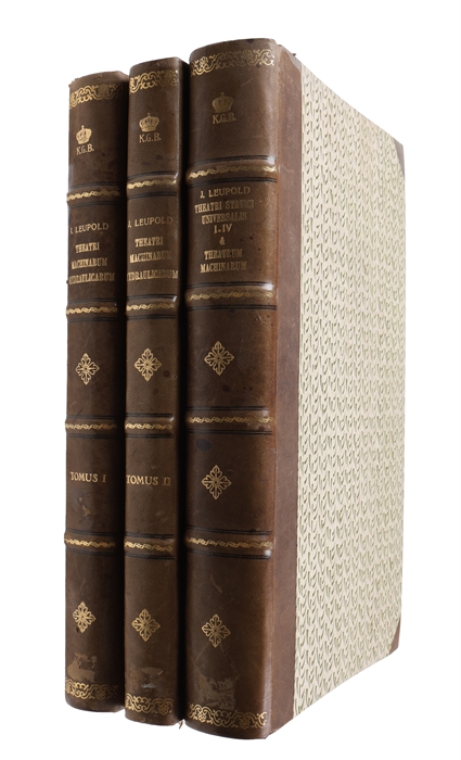 Theatrum Machinarum Generale. Schau=Platz des Grundes Mechanischer Wissenschaften...   Alles mit viel nütlichen Anmerkungen und besonderen neuen Inventionibus und Machinen vermehret, und mit vielen Figuren deutlich vor Augen gestellet... Bd. 1-9 (von 10)
