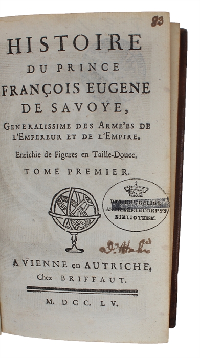 Histoire du Prince Francois Eugene de Savoye... Enrichie de Figures en Taille-Douce. 5 Vols.