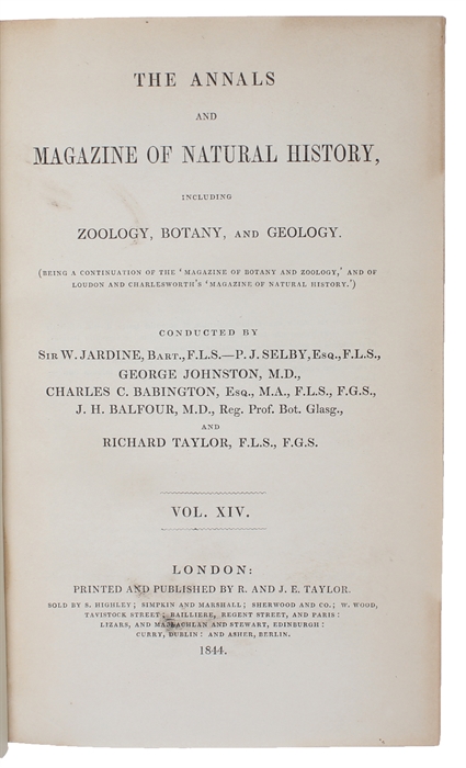 Brief Descriptions of several Terrestrial Planariae, and of some remarkable Marine Species, with an Account of their Habits.