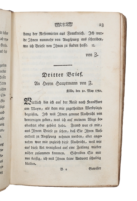 Briefwechsel einiger Officiere, auf ihren Reisen und Werbplätzen, über den Zustand, die Sitten und die Militärverfassungen verschiedner Länder.