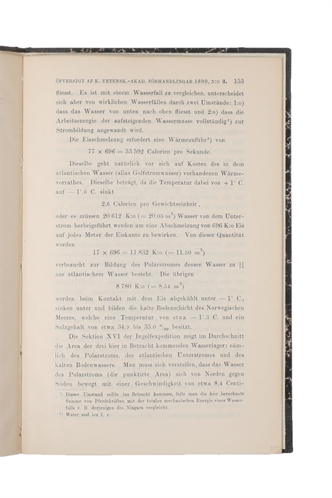 Ueber den Einfluss der Eisschmelzung auf die Oceanische Cirkulation.