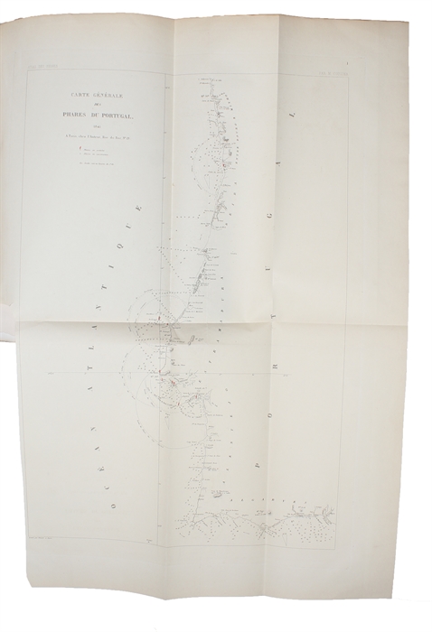 Atlas général des Phares et Fanaux à l'usage des Navigateurs,... Publié sous les Auspices de S.A.R.Mgr le Prince de Joinville. 23 Parts. (All published).