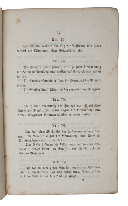 Entwurf eines „Staatsgrundgesetzes für die Herzogthümer Schleswig = Holstein (Arbeit der am 24sten Juli 1848 von der provisorischen Regierung Niedergesezten Commission).