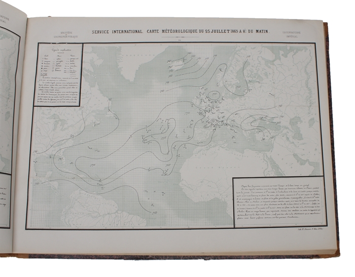 Atlas des mouvements généraux de l'atmosphère. Année 1865 - Juillet-Aout-Septembre (+) Octobre - Novembre - Décembre.