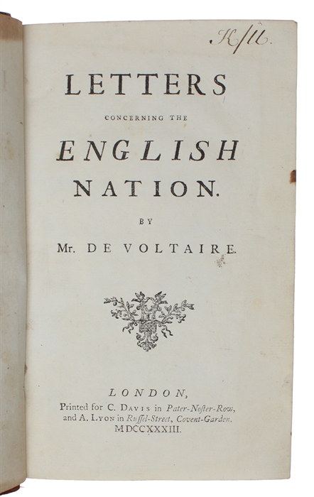 Letters Concerning the English Nation.