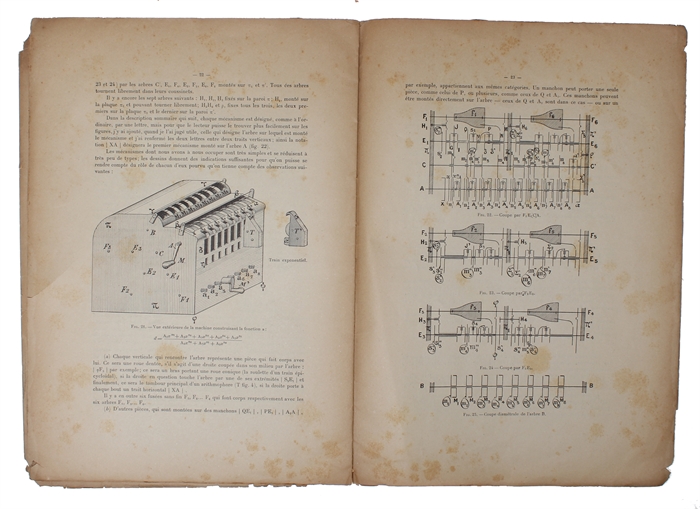 Sur la constuction des machines algébriques. Extrait de la Revue de Mécanique, nos de septembre-octobre 1901.
