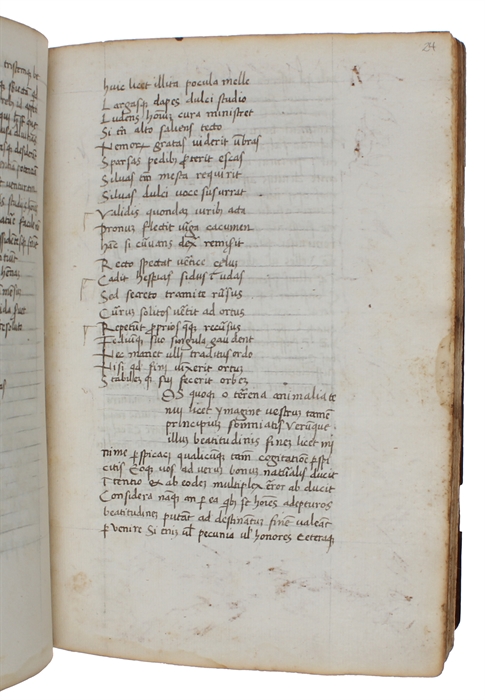 (De Consolatione Philosophiae / Consolation Philosophiae i.e. The Consolation of Philosophy). Original handwritten Medieval manuscript on paper. 