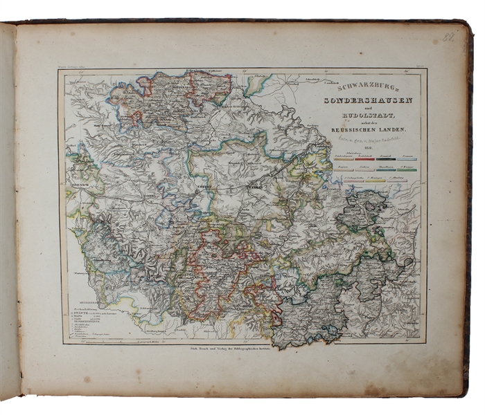 Composite atlas consisting of 129 maps from "Meyer’s Groschen-Atlas", "Meyer’s Zeitungs-Atlas", "Meyer’s Zeitungs und Groschen-Atlas" and "Atlas in 64 Karten".