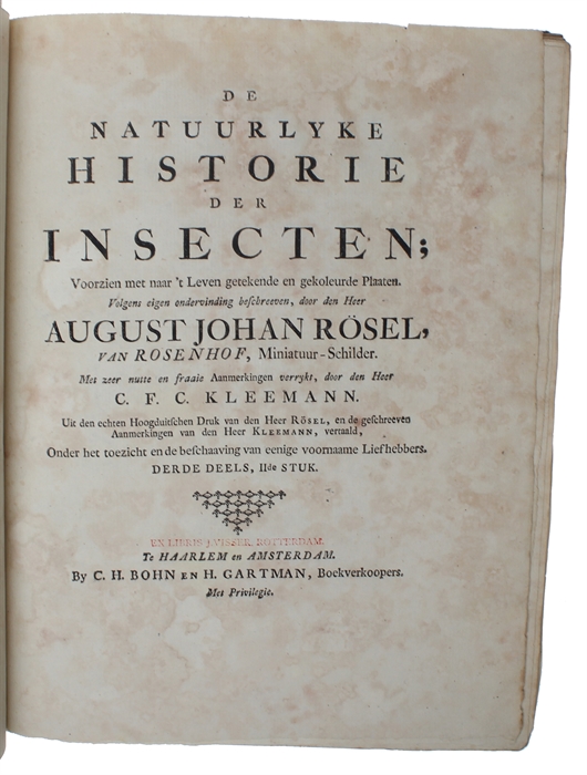 De Natuurlyke Historie der Insecten. 5 vols.