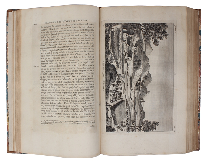 The Natural History of Norway: containing, a particular Account of the Temperature of the Air, the different Soils, Water, Vegetables, Metals, Minerals, Stones, beasts, Birds, and Fishes: together with the Dispositions, Customs, and Manner of Living o...