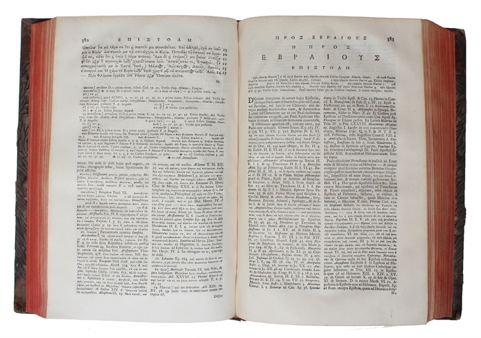 H Kainh Aiaohkh. Novum Testamentum Graecum Editionis Receptae, Cum Lectionibus Variantibus Codicum Mss., Editionum Aliarum, Versionum et Patrum, Necnon Commentario Pleniore ex Scriptoribus Veteribus, Hebraeis, Graecis, Et Latinis, Historiam Et Vim Ver...