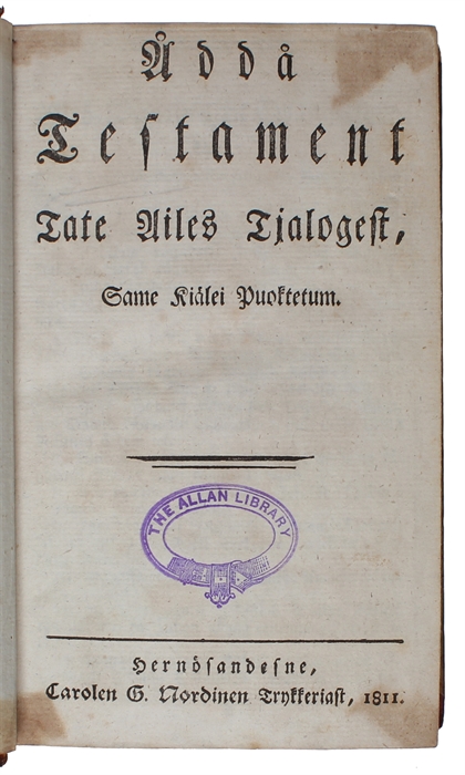 Åddå Testament Tate Ailes Tjalogest, Same Kiälei Puoktetum.